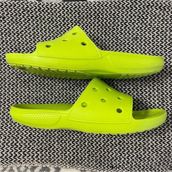 Crocs Classic Green Slide Sandals Sz-9Men/11Women - Picture 7 of 8